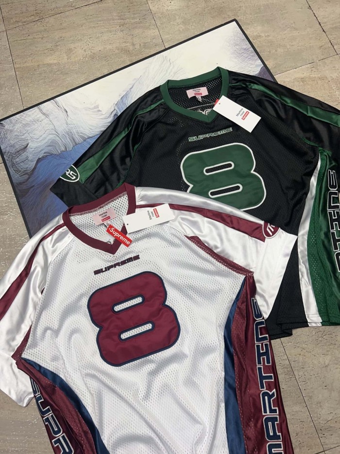 1:1 quality version Co-branded Mesh American Short Sleeve Football Jersey Tee 2 colors 29045931
