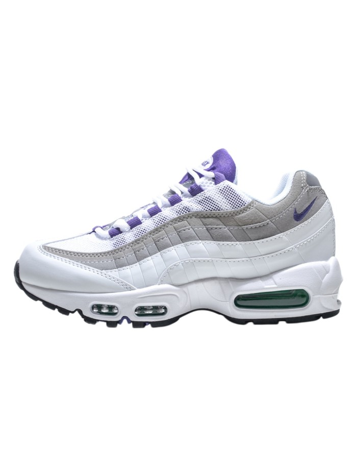 [plus-size shoes]Air Max 95 White Purple Gradient  Air Cushion Running Shoes 29045643