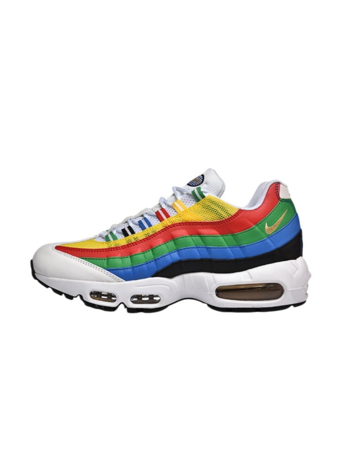 [plus-size shoes]Air Max 95 Multicolor Rainbow Mesh  Air Cushion Running Shoes 29044792