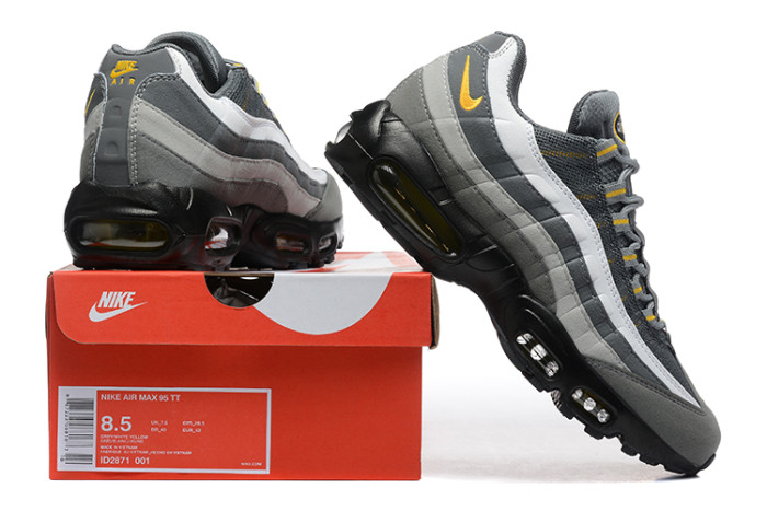 [plus-size shoes]@ir Max 95 Grey White Yellow Gradient Mesh  Air Cushion Running Shoes 29044823