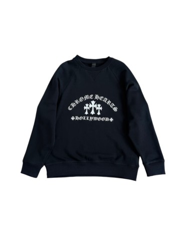 1:1 quality version Heavy-duty Silver Line Cross Embroidery Crew Neck Sweatshirt 29045267