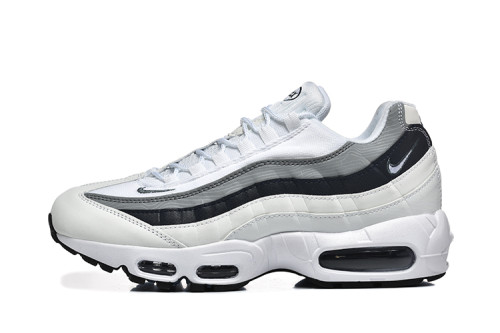 [plus-size shoes]Air Max 95 White Grey Black Gradient Air Cushion Running Shoes 29044769