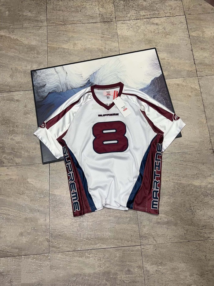 1:1 quality version Co-branded Mesh American Short Sleeve Football Jersey Tee 2 colors 29045931
