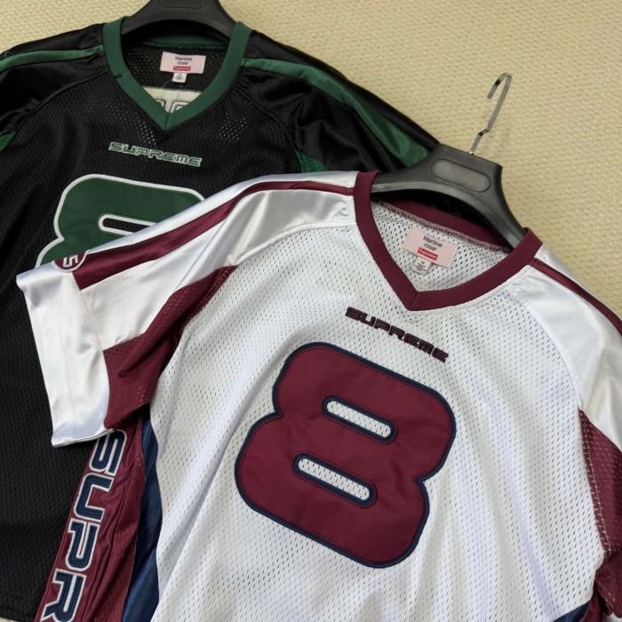 1:1 quality version Co-branded Mesh American Short Sleeve Football Jersey Tee 2 colors 29045931