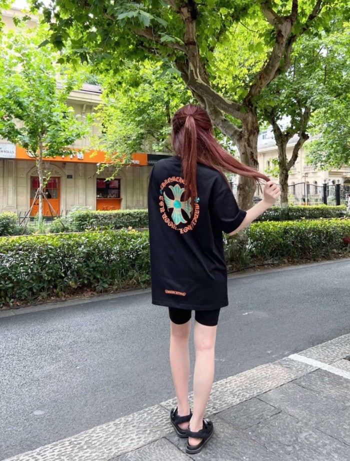 1:1 quality version Miami Limited Orange Cross Print Tee 2 colors 29045264