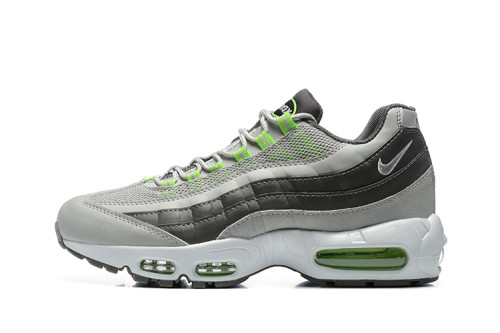 [plus-size shoes]Air Max 95 Grey Neon Green Mesh  Air Cushion Running Shoes 29045405