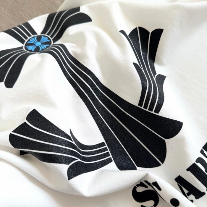 1:1 quality version Saint Barts Cross Anchor Print Long Sleeve T-Shirt 29045260
