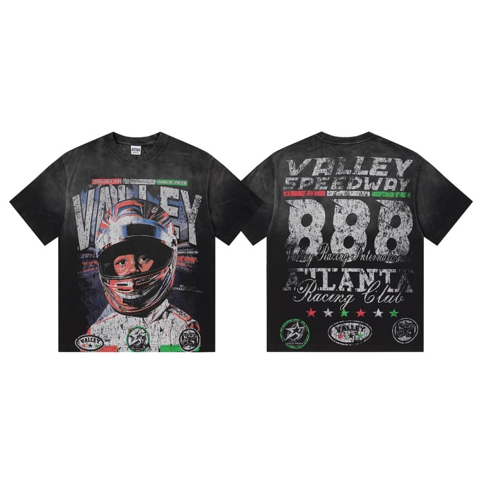 Red Racing Helmet Print Washed Tee 2 colors 29047371