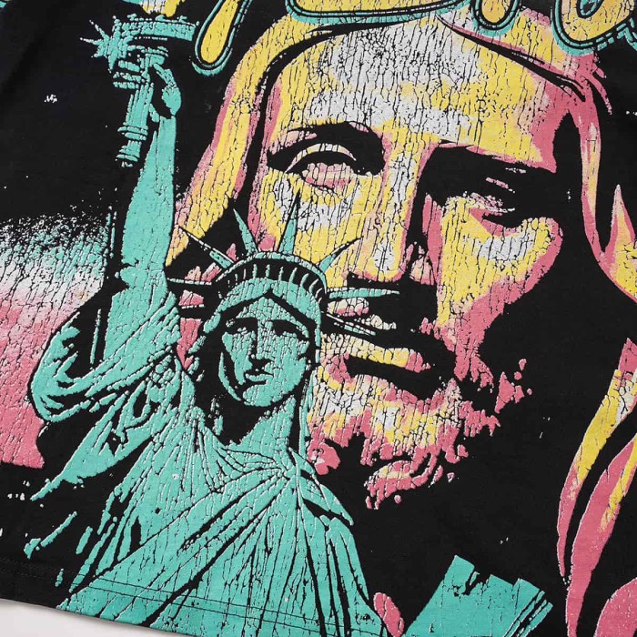 Jesus And Statue Of Liberty Print Washed Tee 29047381
