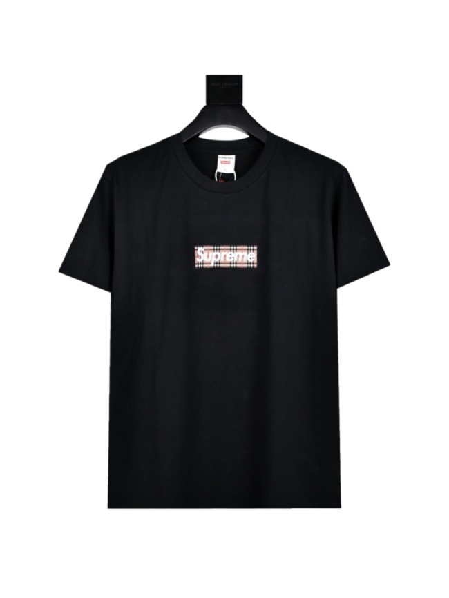 Tartan Plaid Box Logo Crew Neck Tee 2 colors 29047427