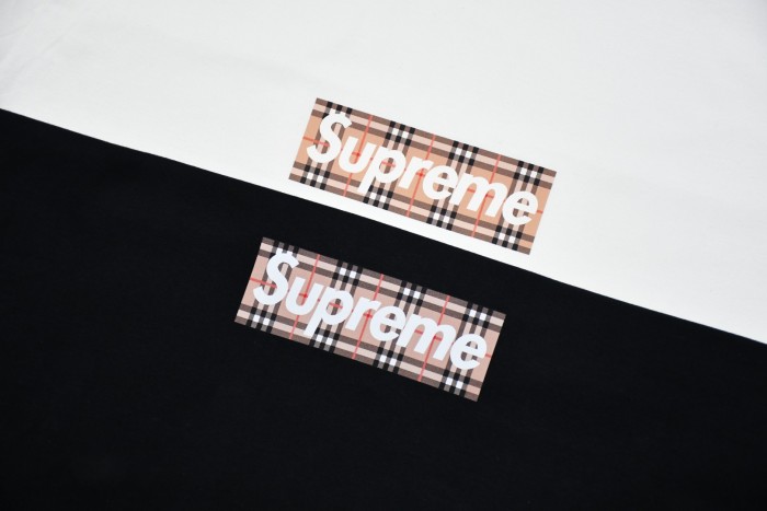 Tartan Plaid Box Logo Crew Neck Tee 2 colors 29047427