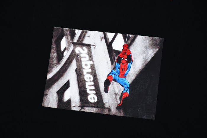 Spider-Man Photo Print Black Cotton T-Shirt Tee 2 colors 29047515