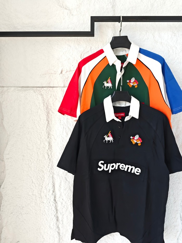 1:1 quality version Contrast Color Logo Cartoon Embroidered American Polo Tee 2 colors 29047409