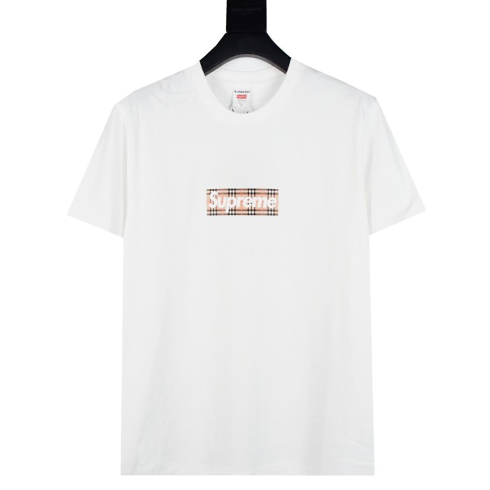 Tartan Plaid Box Logo Crew Neck Tee 2 colors 29047427