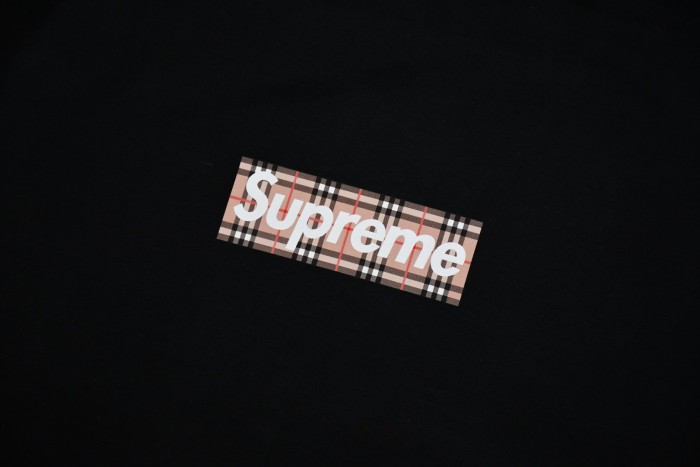 Tartan Plaid Box Logo Crew Neck Tee 2 colors 29047427