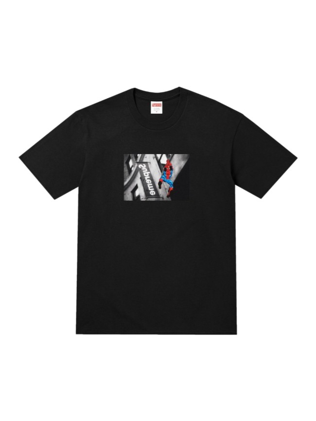 Spider-Man Photo Print Black Cotton T-Shirt Tee 2 colors 29047515