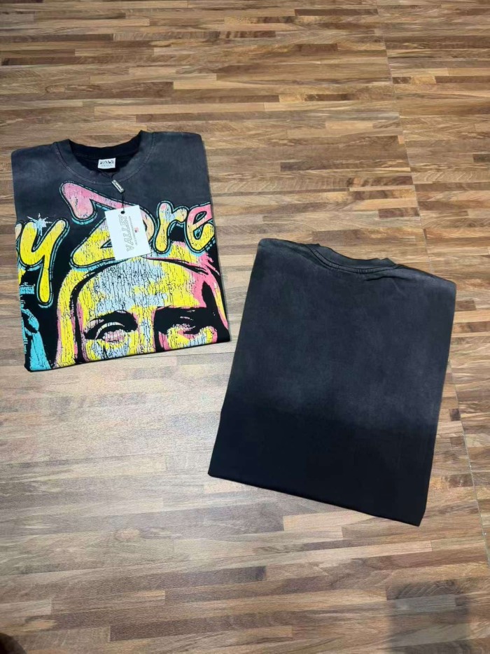 Jesus And Statue Of Liberty Print Washed Tee 29047381
