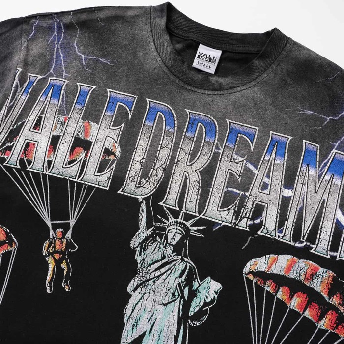 Statue Of Liberty Paratrooper Print Washed Tee 29047382