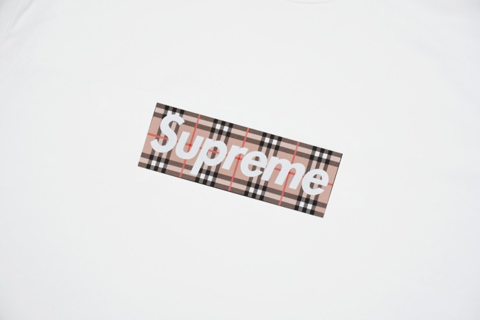 Tartan Plaid Box Logo Crew Neck Tee 2 colors 29047427
