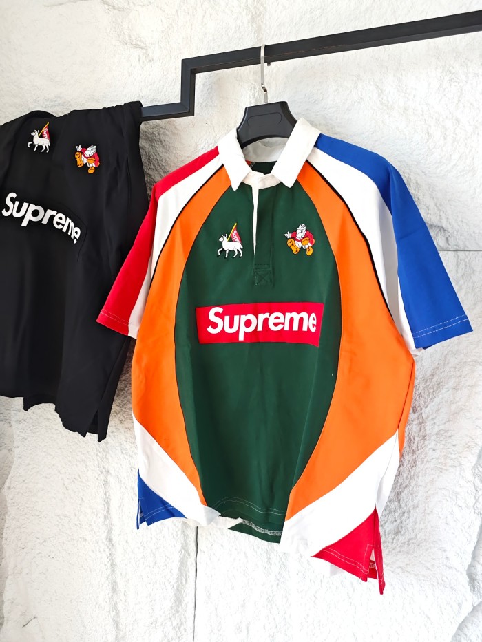 1:1 quality version Contrast Color Logo Cartoon Embroidered American Polo Tee 2 colors 29047409