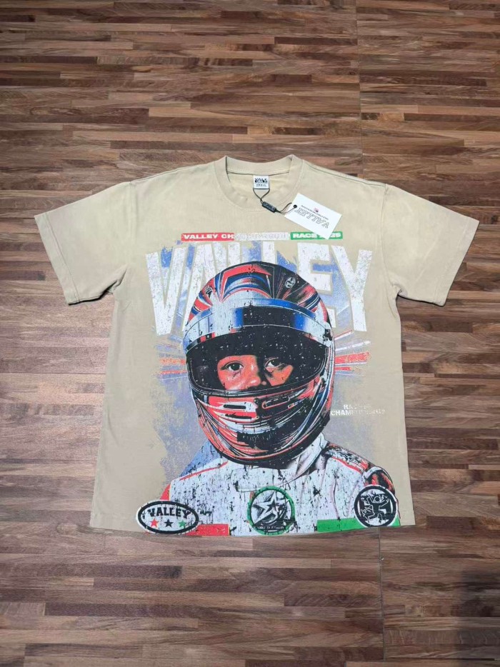 Red Racing Helmet Print Washed Tee 2 colors 29047371