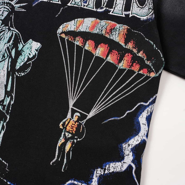 Statue Of Liberty Paratrooper Print Washed Tee 29047382