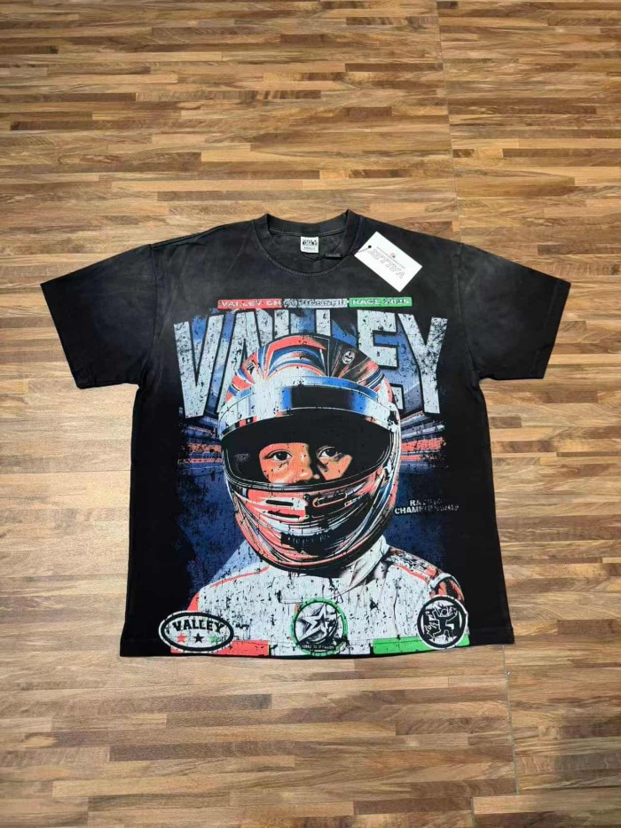 Red Racing Helmet Print Washed Tee 2 colors 29047371