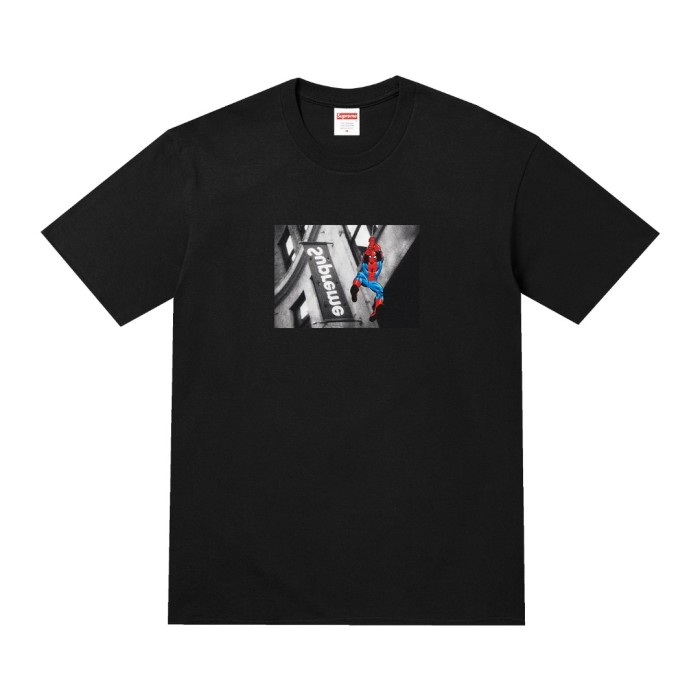 Spider-Man Photo Print Black Cotton T-Shirt Tee 2 colors 29047515