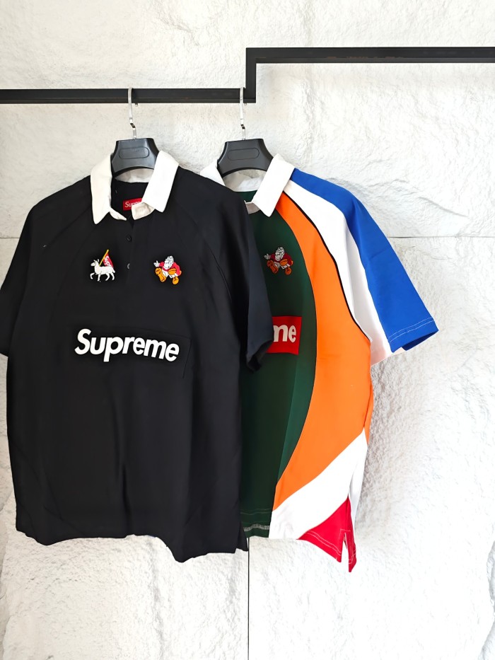1:1 quality version Contrast Color Logo Cartoon Embroidered American Polo Tee 2 colors 29047409