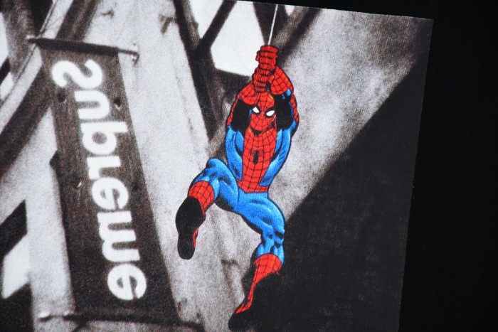 Spider-Man Photo Print Black Cotton T-Shirt Tee 2 colors 29047515