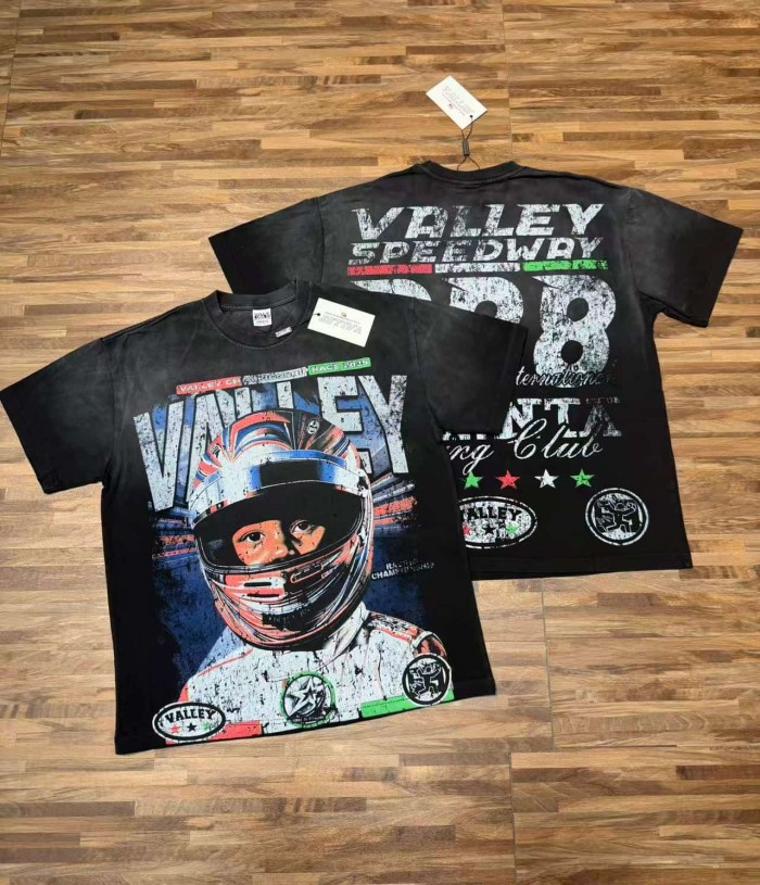 Red Racing Helmet Print Washed Tee 2 colors 29047371