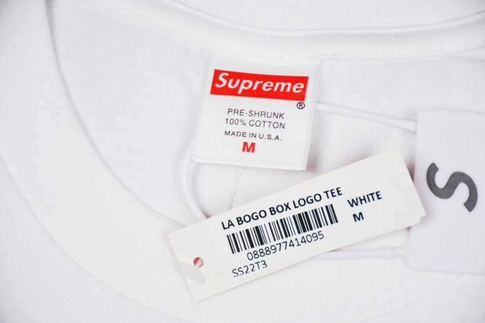 Supreme Red Box Logo White Cotton T-Shirt Tee 29047468
