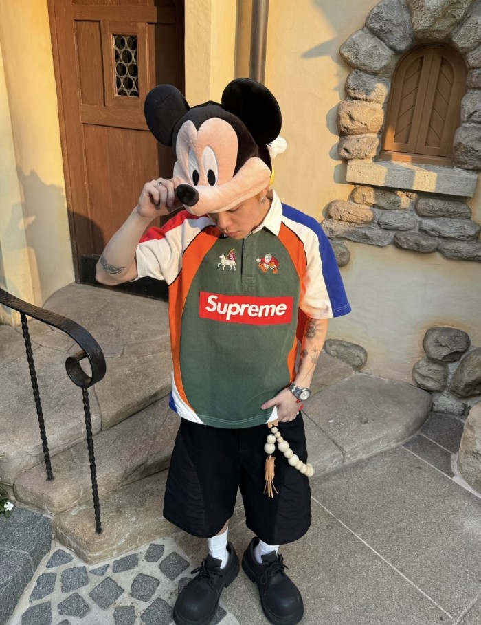 1:1 quality version Contrast Color Logo Cartoon Embroidered American Polo Tee 2 colors 29047409