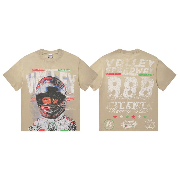 Red Racing Helmet Print Washed Tee 2 colors 29047371