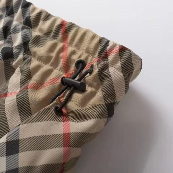 1:1 quality version Classic plaid cross jacquard drawstring casual shorts 2 colors 28967973