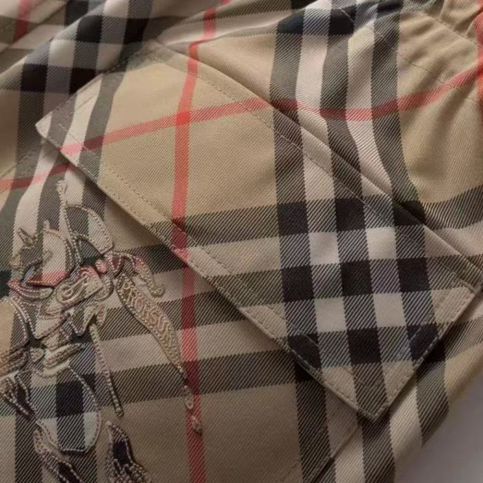 1:1 quality version Classic plaid cross jacquard drawstring casual shorts 2 colors 28967973