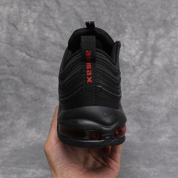 Air Max 97  Black Red  LUKE 10:18  Print Full-Length Air Cushion Sneakers 29063959