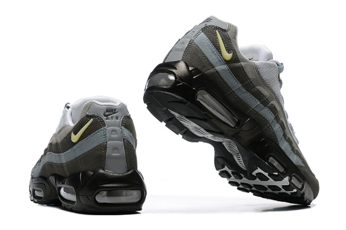 [plus-size shoes]Air Max 95 Grey Black Multi-Tone Gradient Air Cushion Casual Sneakers 29066638