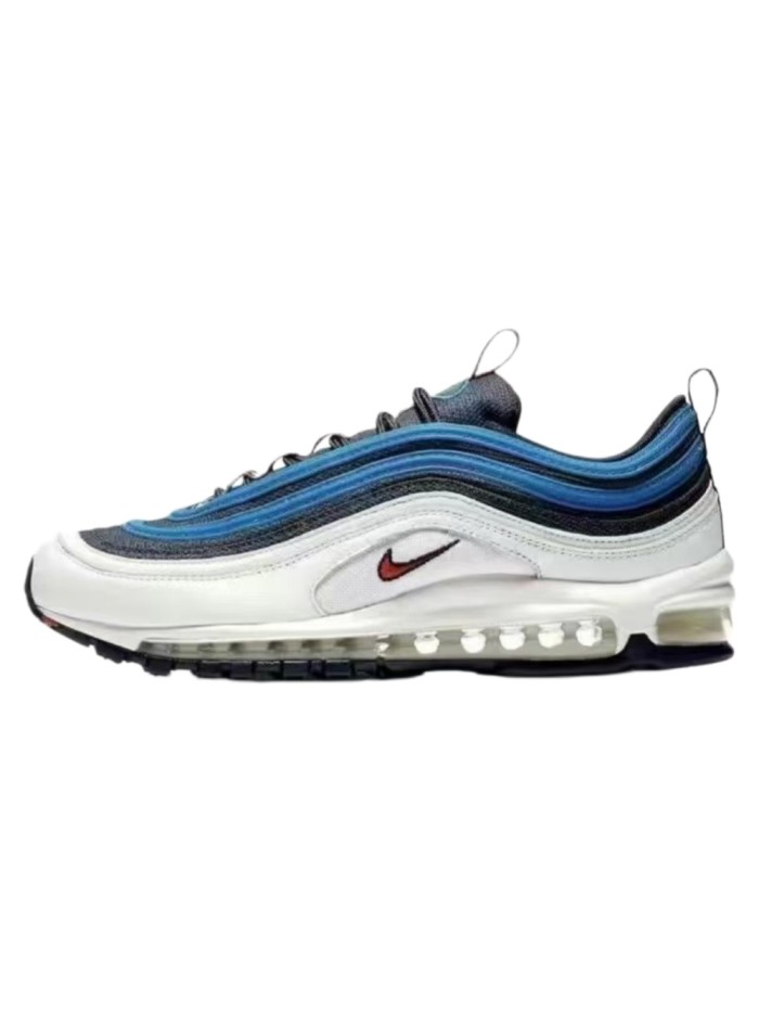 @ir Max 97 White Blue Gradient Wave Strip Full-Length Air Cushion Sneakers 29064404