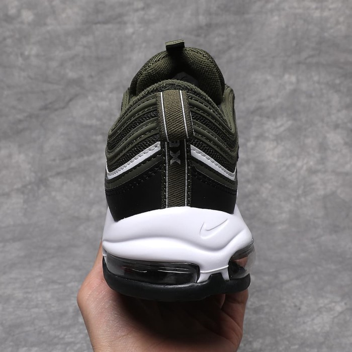 Air Max 97 Olive Green and Black Reflective Strip Casual Running Shoes 29062693