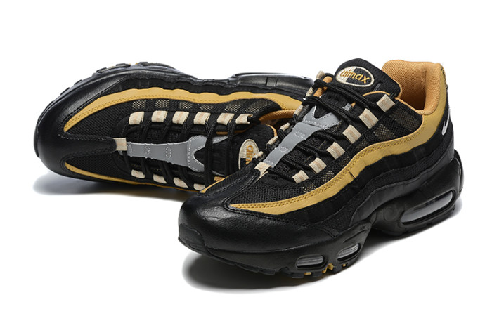 [plus-size shoes]@ir Max 95 Black Gold Gradient Wave Strip Running Shoes 29066608