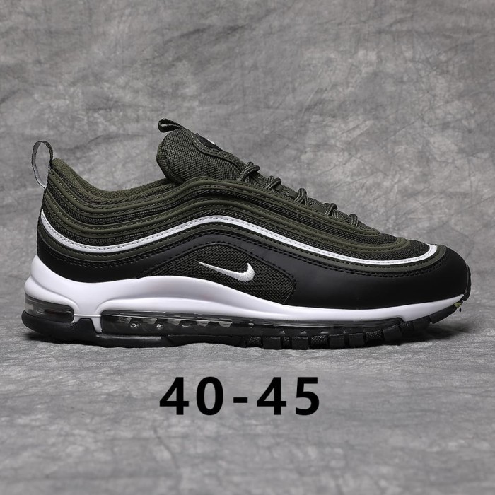 Air Max 97 Olive Green and Black Reflective Strip Casual Running Shoes 29062693