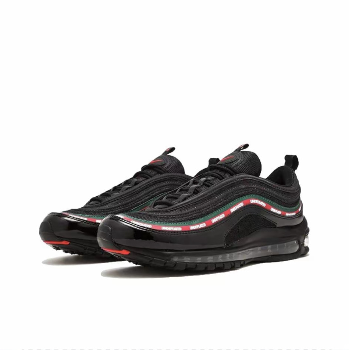Air Max 97 White Red Green Undefeated Branded Tape Reflective Running Shoes 2 colors 29062783