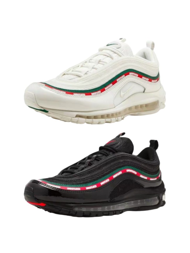 Air Max 97 White Red Green Undefeated Branded Tape Reflective Running Shoes 2 colors 29062783