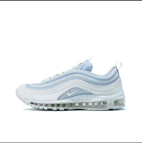 Air Max 97 Red White Light Blue Speckled Sole Full-Length Air Cushion Sneakers 29062906