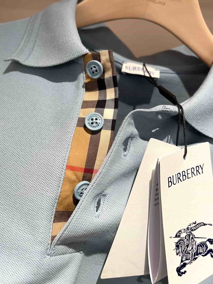 1:1 quality version Check Placket Embroidered Polo Tee 8 colors 29069300