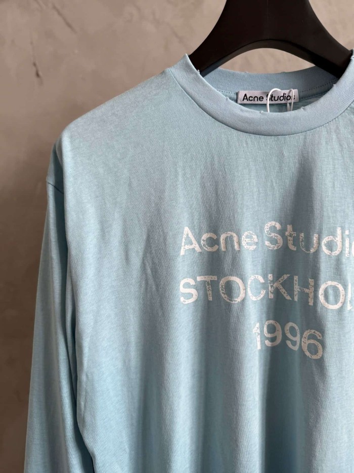 1:1 quality version Stockholm 1996 Print Washed Long Sleeve T-shirt 5 colors 29069248