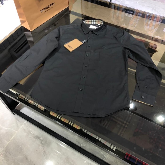 1:1 quality version Check Inner Collar Embroidered Long Sleeve Shirt 4 colors 29069302