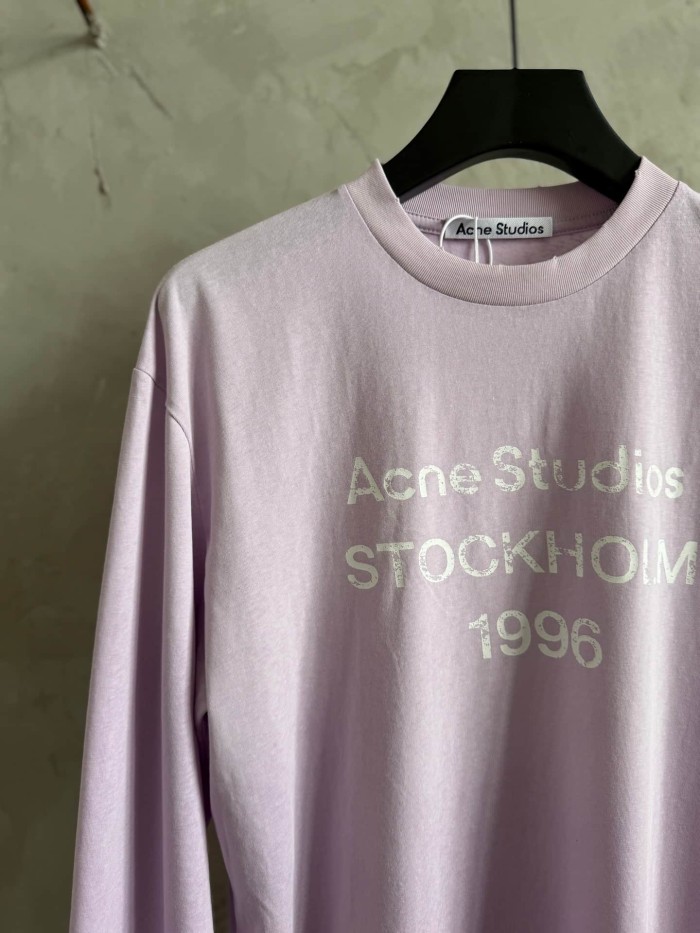 1:1 quality version Stockholm 1996 Print Washed Long Sleeve T-shirt 5 colors 29069248