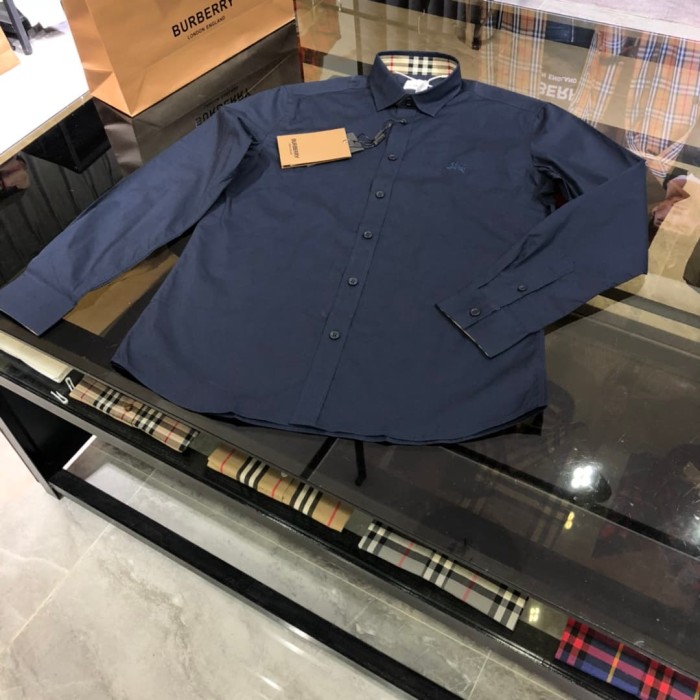 1:1 quality version Check Inner Collar Embroidered Long Sleeve Shirt 4 colors 29069302